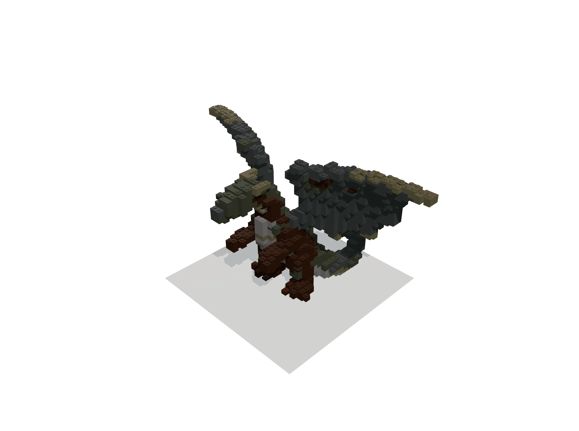 翼を広げたドラゴン