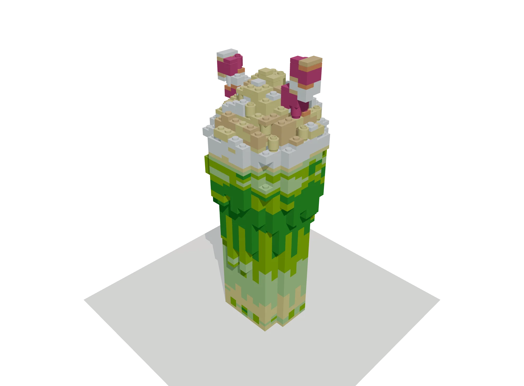レトロ喫茶のクリームソーダ