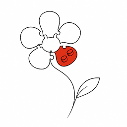 花とブロック