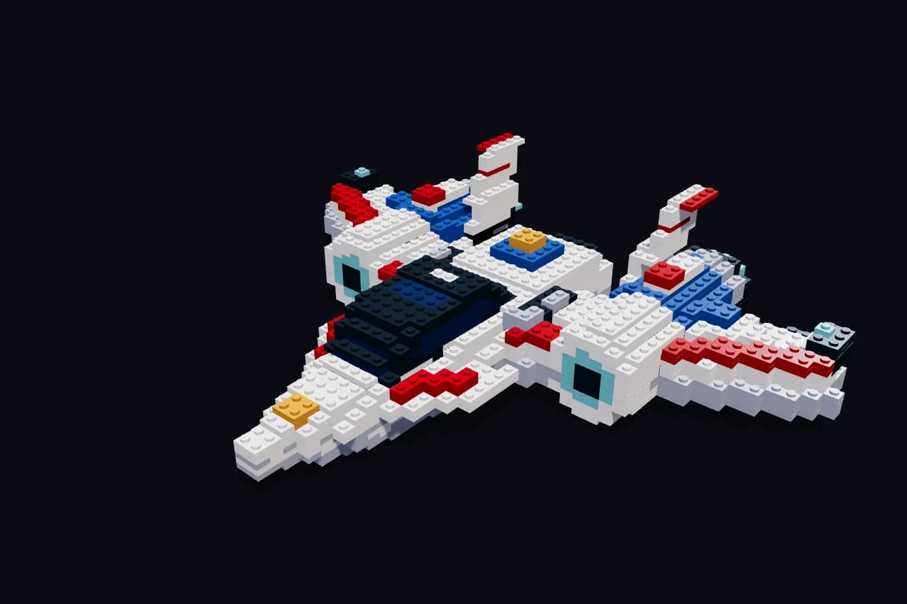 ORBIT-01 exploration craft built from actual brick parts